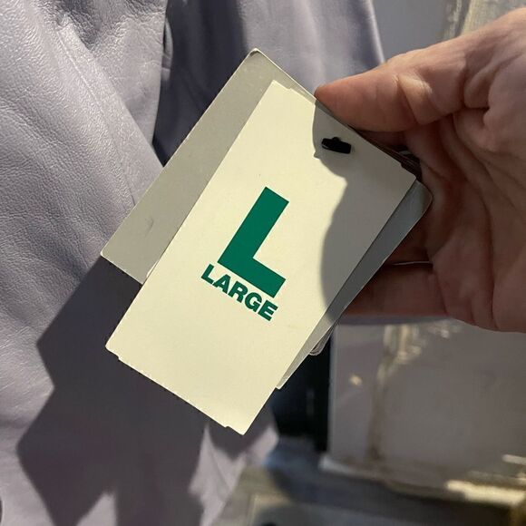 NWT COLEBROOK & CO LEATHER JACKET LARGE LAVENDER - Picture 5 of 5